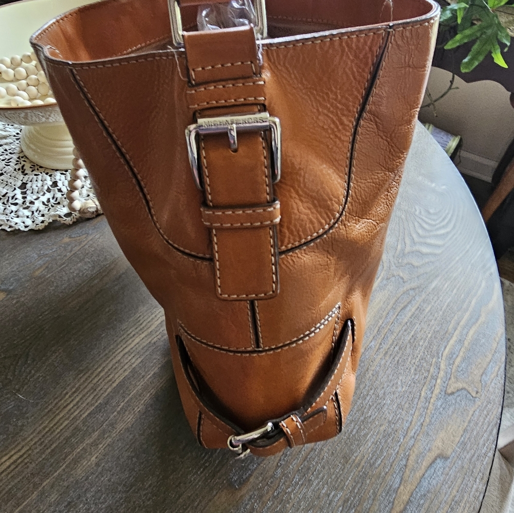 MICHAEL Michael Kors Vintage Chestnut Leather Shoulder Bag/Hobo - Picture 2 of 10